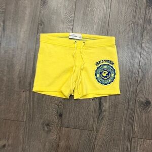 Abercrombie Kids Yellow Shorts with Blue Logo